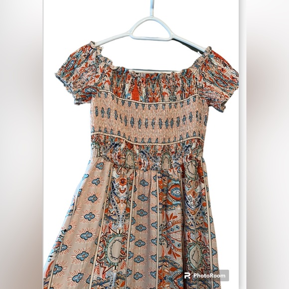 Women’s Boho Small Off-Shoulder Dress - Picture 10 of 16